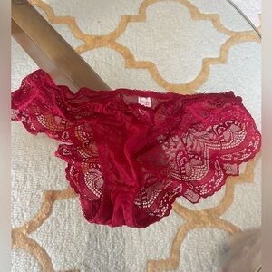 Chic Red Lace Women's Panties